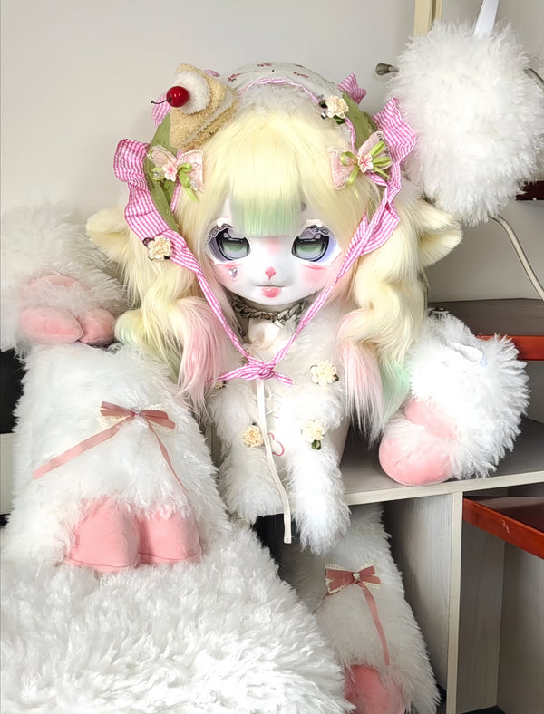 Garden Lamb Kig Head Fursuit (Gift Handpaws+Feetpaws+Tail)