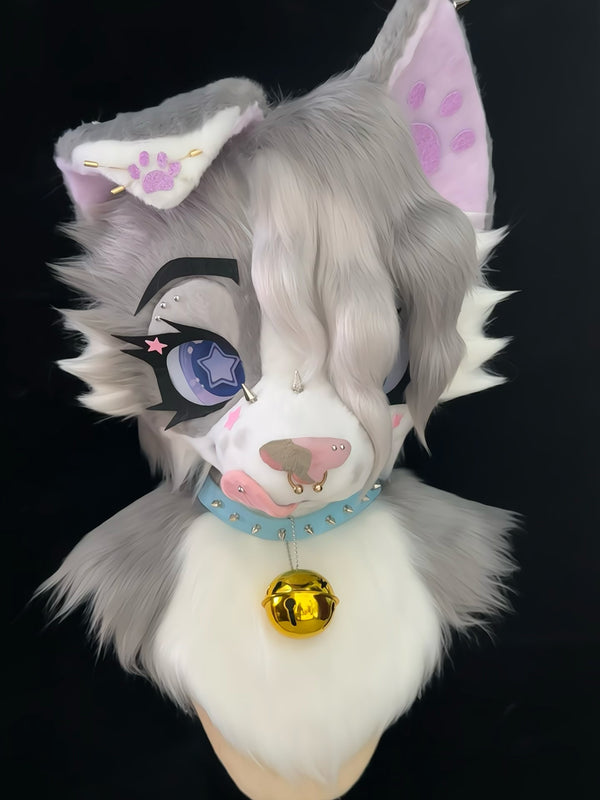 Fold Ear Puppy Kemono Head Fursuit (Gift Handpaws+Tail)