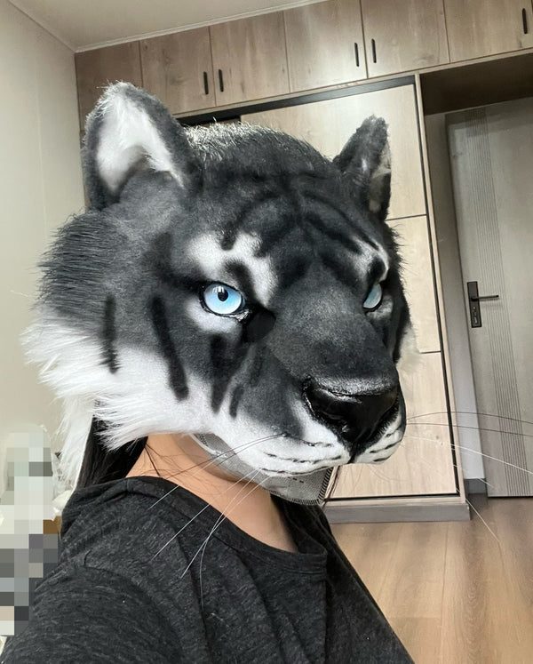 Black Tiger Realistic Head Fursuit