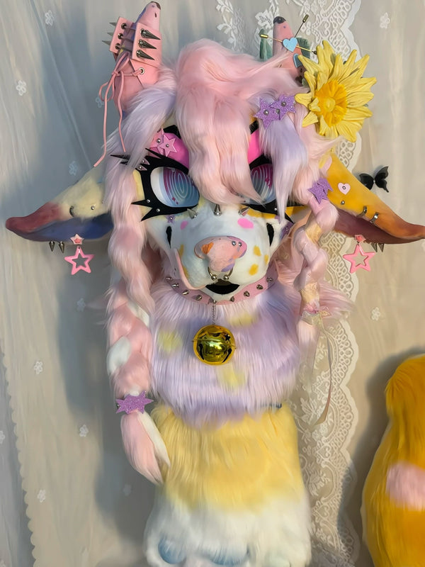Sunflower Cow Toony Head Fursuit (Gift Handpaws+Tail)