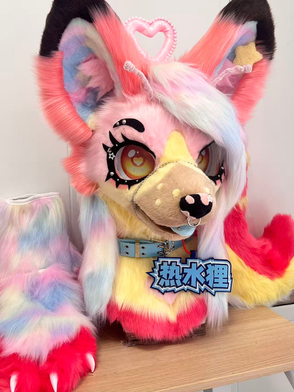 Alien Red Toony Head Fursuit (Gift Handpaws+Tail)