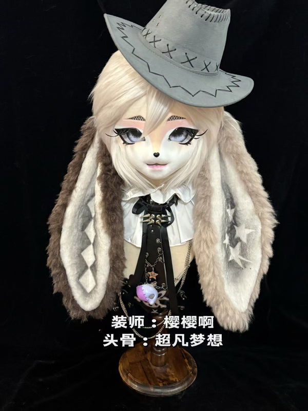 Cowboy Bunny Kig Head Fursuit