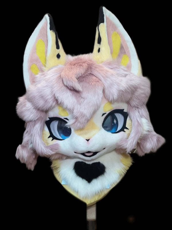 Grapefruit Kitten Kemono Head Fursuit