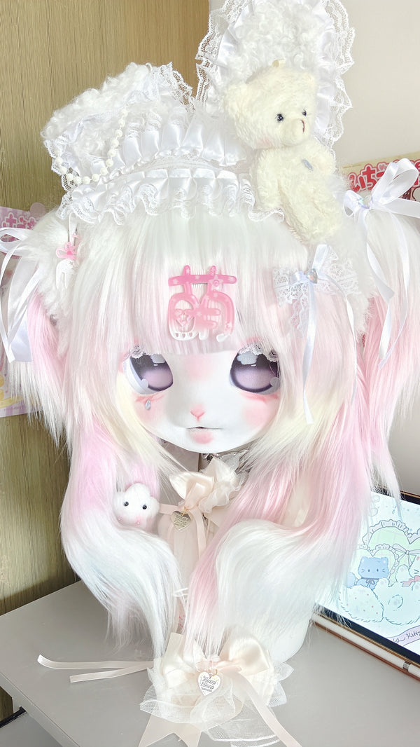 Pink Rabbit Kig Head Fursuit