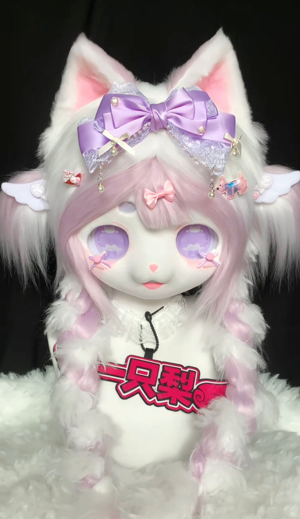 Angel Kitten Kig Head Fursuit