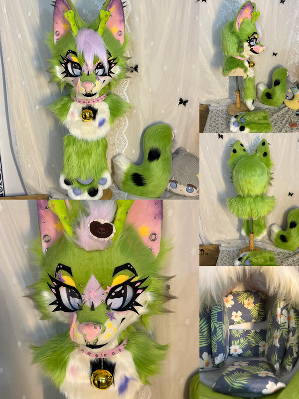 Alien Puppy Toony Head Fursuit (Gift Handpaws+Tail)