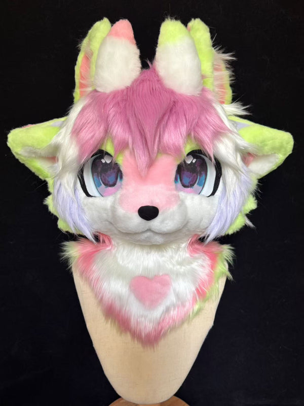 Green Puppy Kemono Head Fursuit