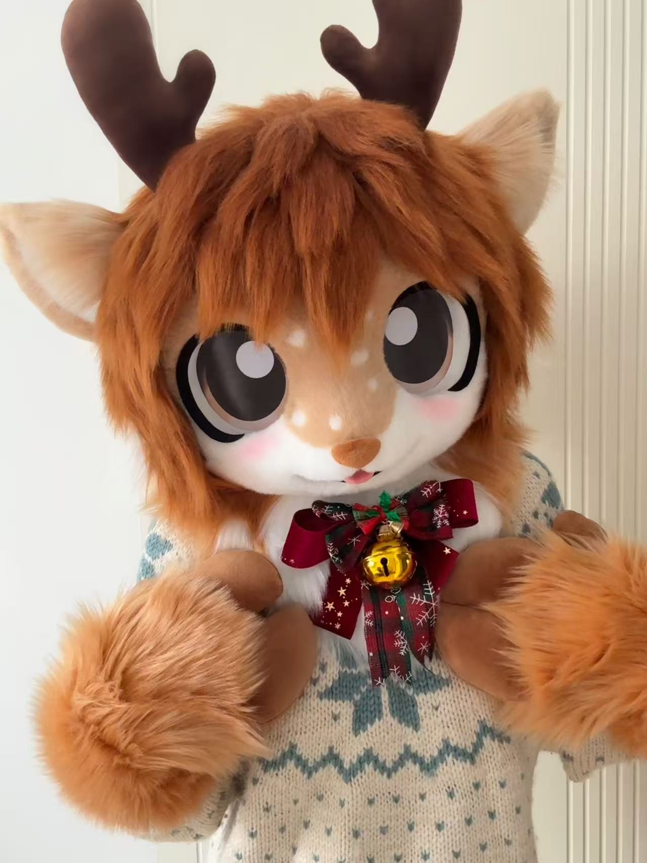 Christmas Elk Kemono Head Fursuit (Gift Handpaws)