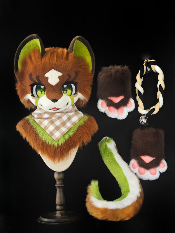 Brown Bear Kemono Head Fursuit (Gift Handpaws+Tail)