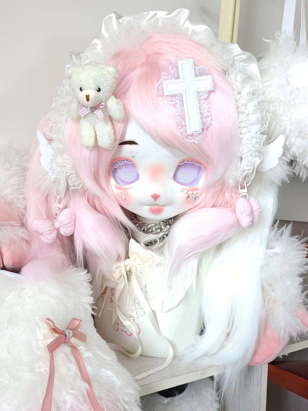 Doll Lamb Kig Head Fursuit (Gift Handpaws+Feetpaws+Tail)