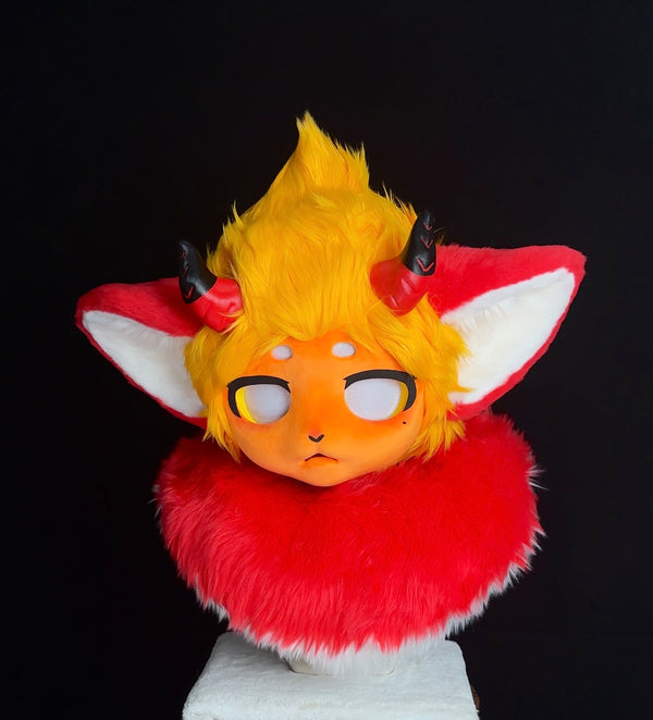 Flame Demon Kemono Head Fursuit