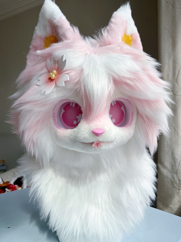 Sakura Kitten Kemono Head Fursuit