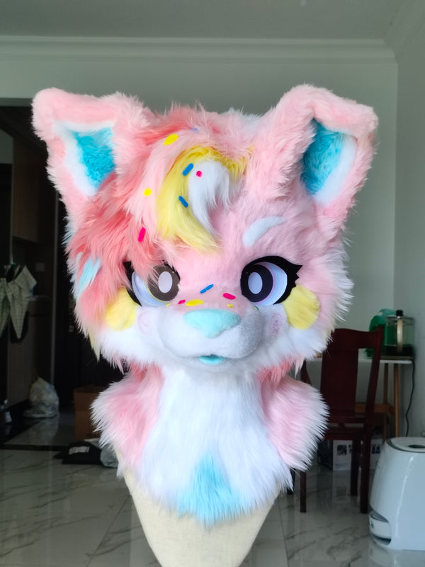 Delicious Candy Puppy Head Fursuit