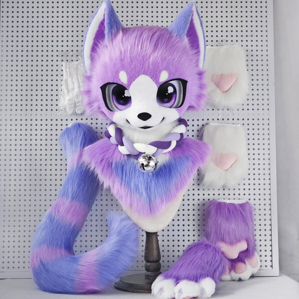 [Kitten] Purple Kitten Kemono Fursuits Stock (Gift Handpaws+Tail)