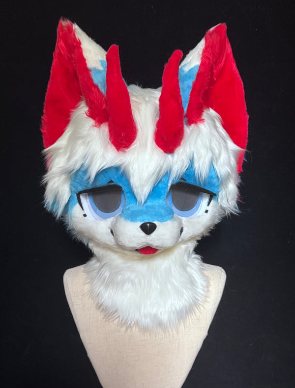 Red Blue Dragon Kemono Head Fursuit