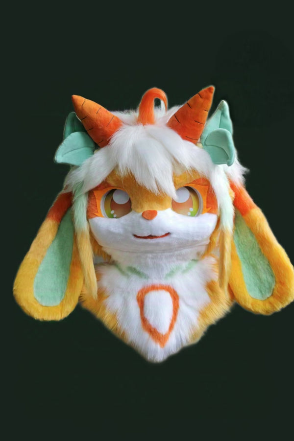 Carrot Bunny Kemono Head Fursuit