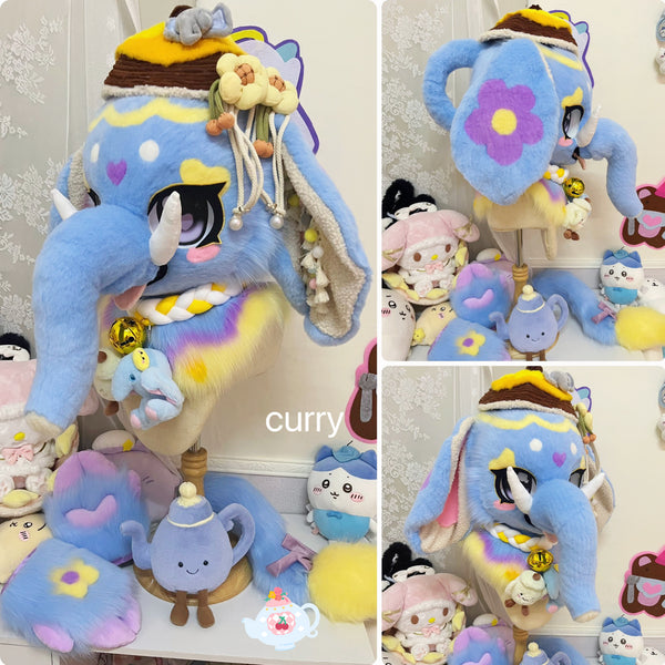 Teapot Elephant Toony Head Fursuit (Gift Handpaws+Tail)