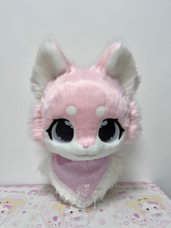 Pink Puppy Kemono Head Fursuit