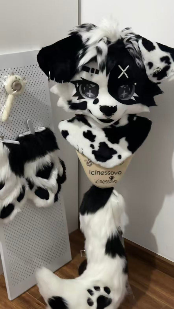 Dalmatian Puppy Kemono Head Fursuit (Gift Handpaws+Tail)