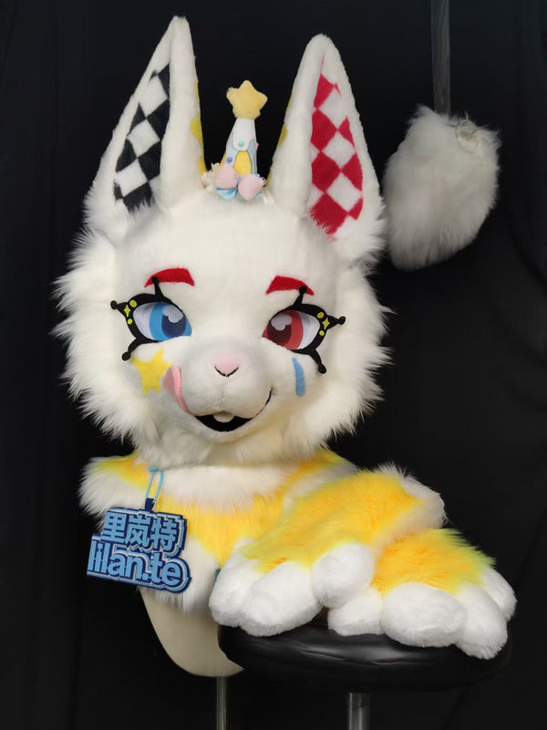 Circus Bunny Kemono Head Fursuit (Gift Handpaws+Tail)