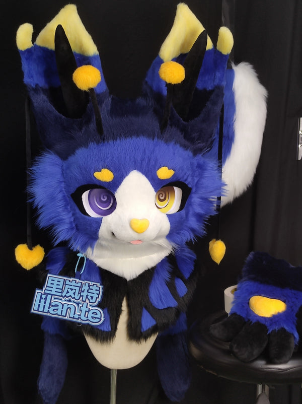Konjac Butterfly Kemono Head Fursuit (Gift Handpaws+Tail)