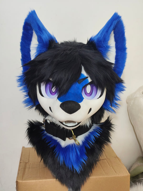 Blue Wolf Kemono Head Fursuit (Gift Handpaws)