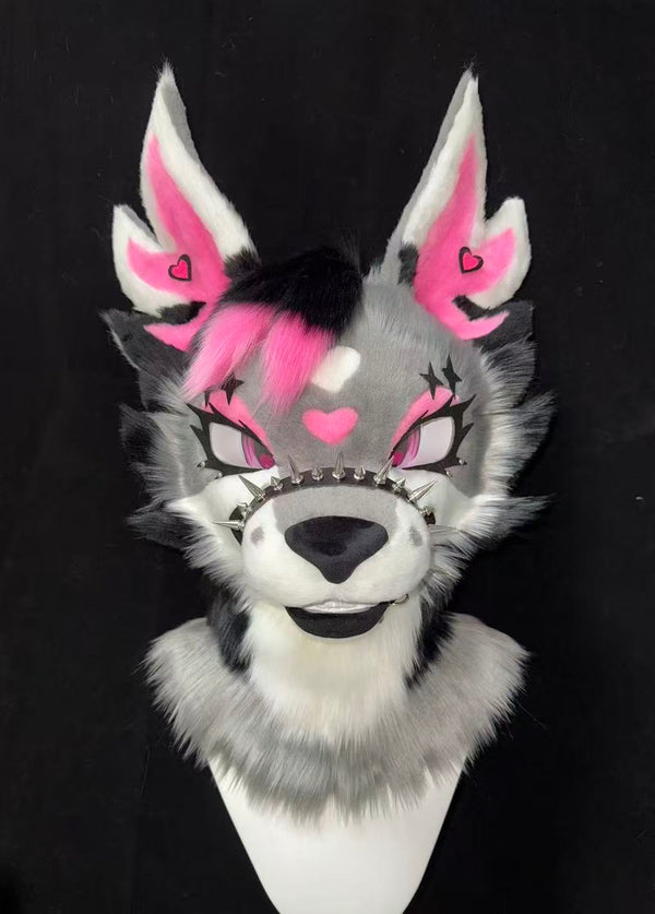 Angel Wolf Toony Head Fursuit