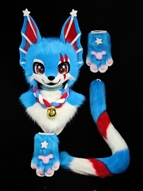 Carp Fox Kemono Head Fursuit (Gift Handpaws+Tail)