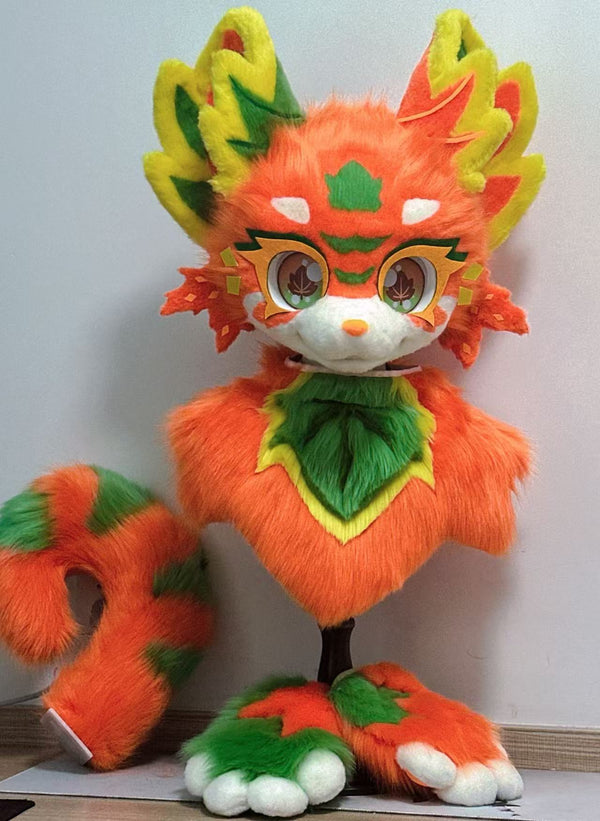 Maple Fox Kemono Head Fursuit (Gift Handpaws+Tail)