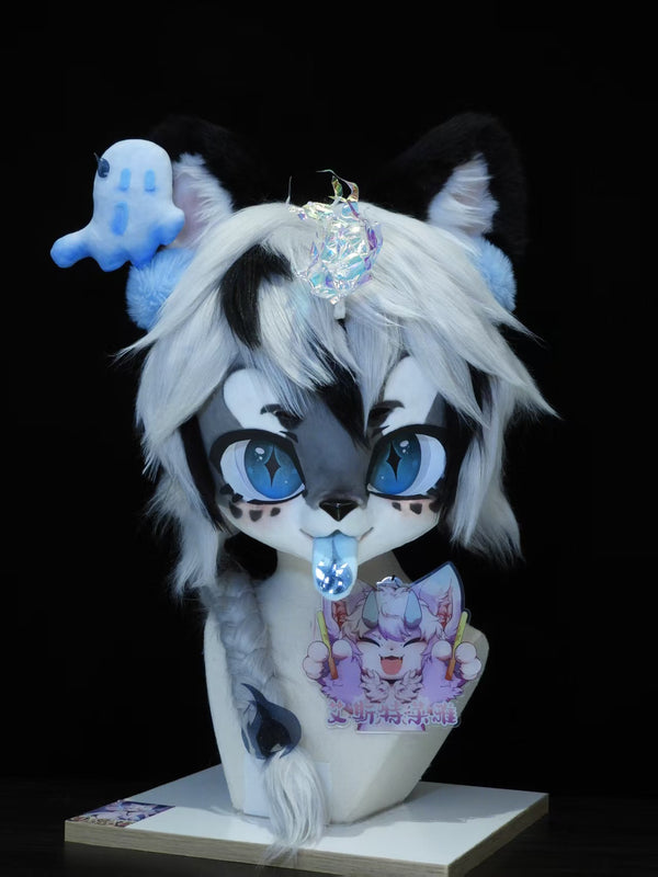 Snow Leopard Kemono Head Fursuit