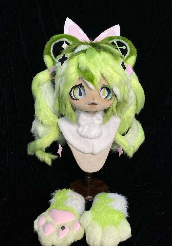 Distressed Kitten Kemono Head Fursuit (Gift Handpaws)
