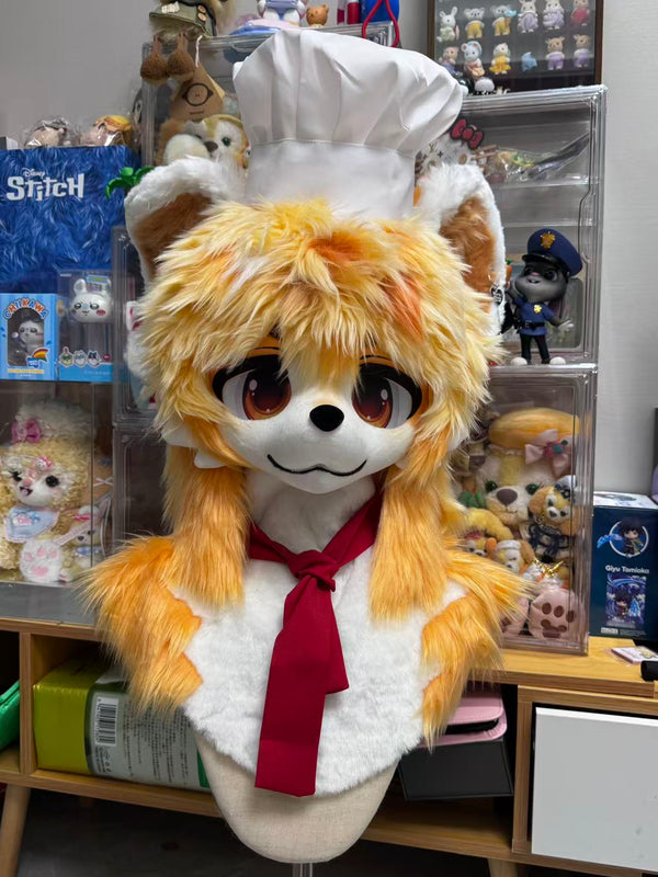 Pastry Chef Puppy Kemono Head Fursuit
