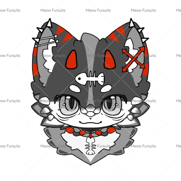 [Pre-sale adoption] - Hell Puppy Kemono Fursuit Head
