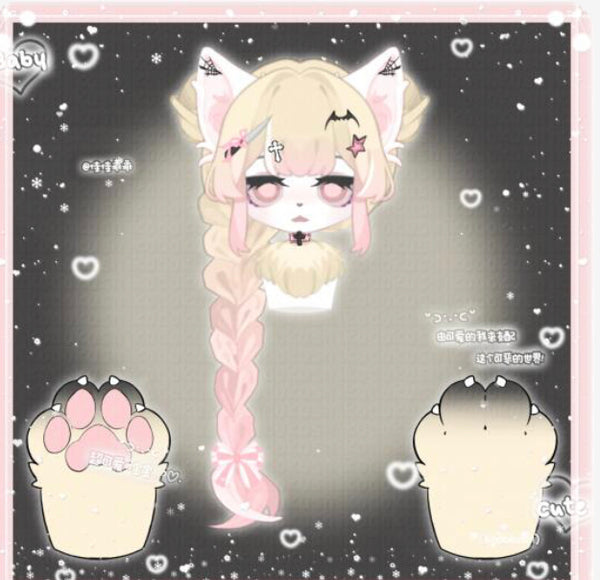 [Pre-sale adoption] - Yellow Pink Kitten Kig Fursuit Head