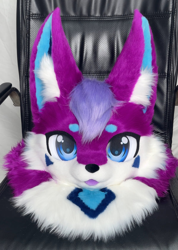Purple Wolf Kemono Head Fursuit