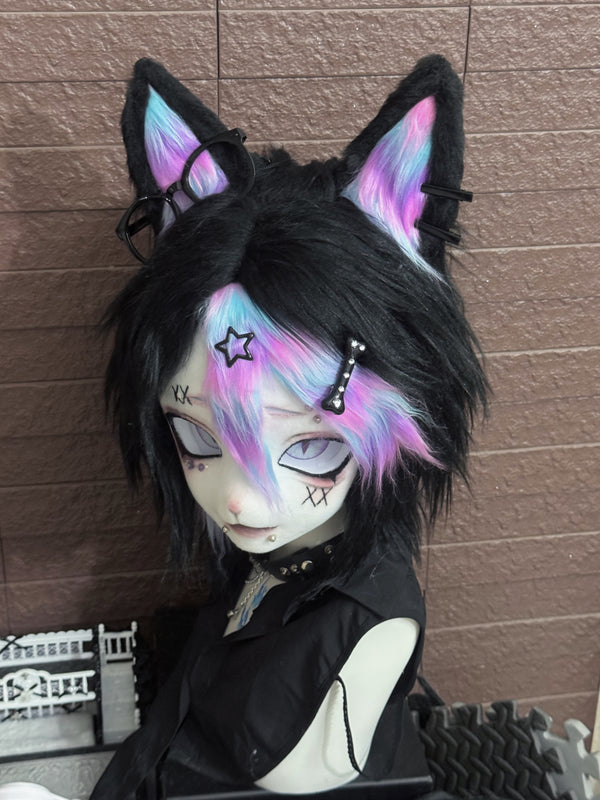 Fluorescence Kitten Kig Head Fursuit