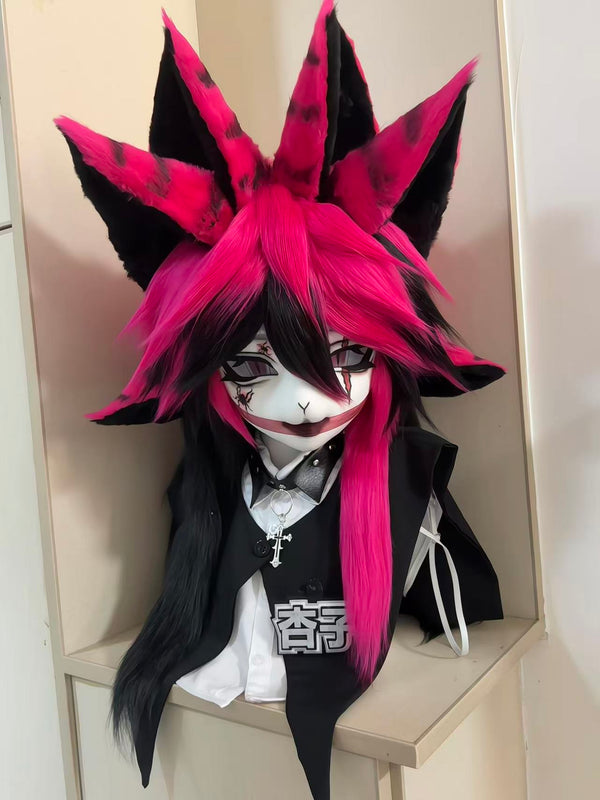 Four-Ears Clown Kig Head Fursuit