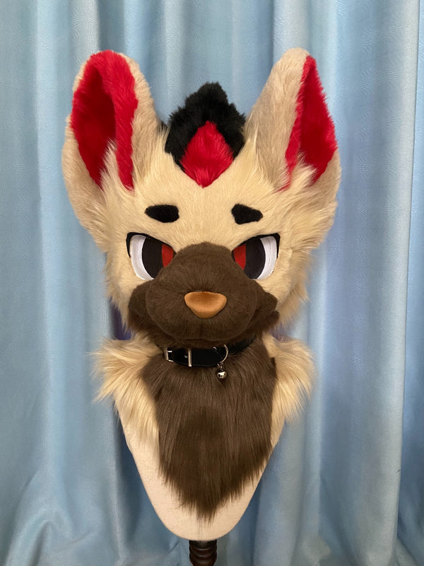 Chocolate Wolfhound Kemono Head Fursuit