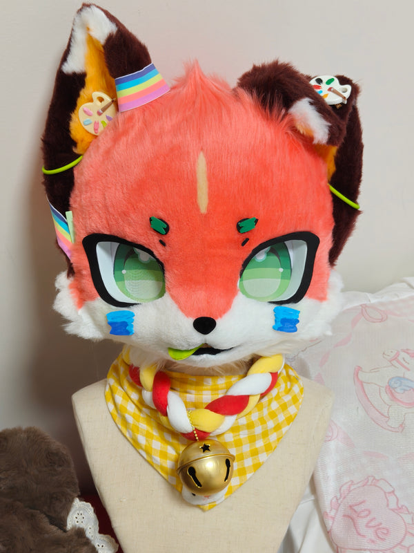 Painter Fox Kemono Head Fursuit