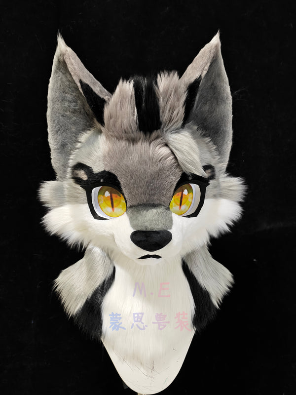 Black Wolf Toony Head Fursuit