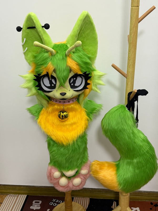 Alien Kitten Kemono Head Fursuit (Gift Handpaws+Tail)