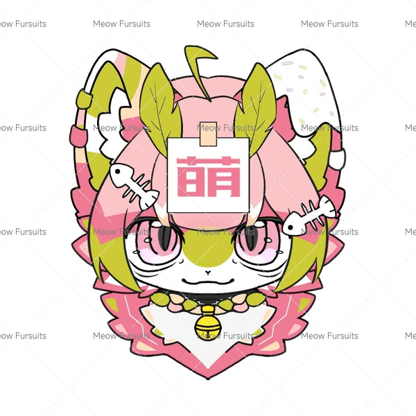 [Pre-sale adoption] - Fish Bones Kitten Kemono Fursuit Head