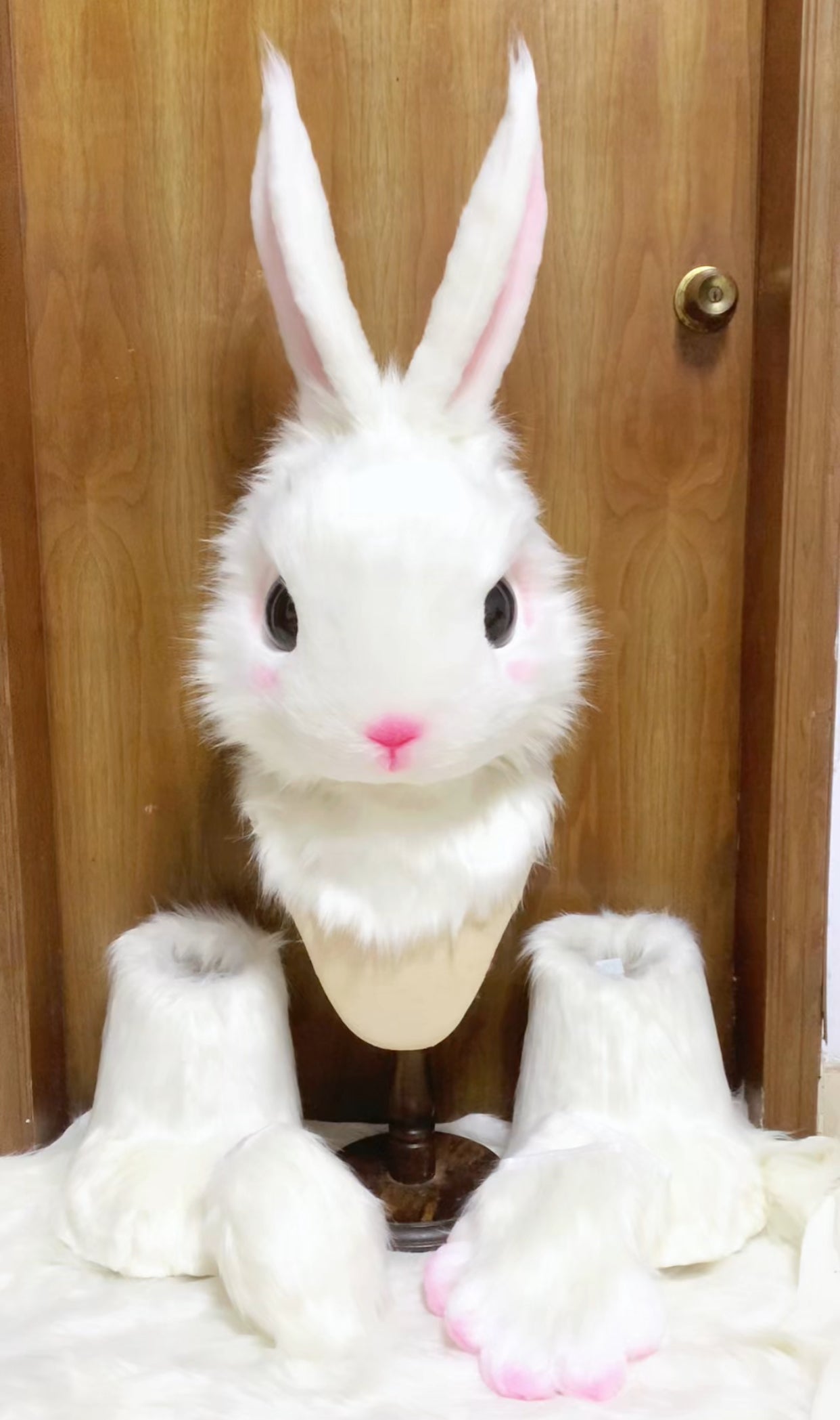Bunny with Wreath Fursuit – Full Set Ready to Buy – Meow Fursuits