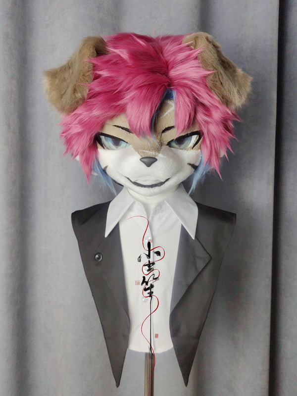 Pink Cool Puppy Kemono Head Fursuit
