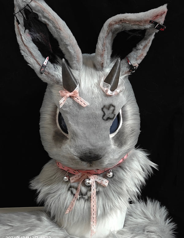 [Rabbit] Gray Devil Rabbit Kemono Fursuits Stock