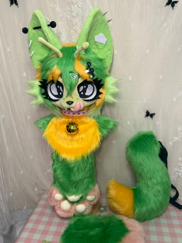 Alien Kitten Kemono Head Fursuit (Gift Handpaws+Tail)
