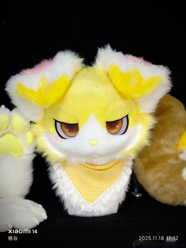 Ice Cream Puopy Kemono Head Fursuit (Gift Handpaws+Tail)
