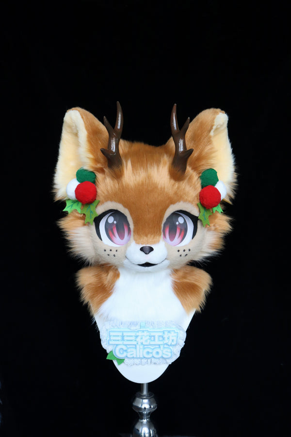 Christmas Reindeer Kemono Head Fursuit (Gift Handpaws)