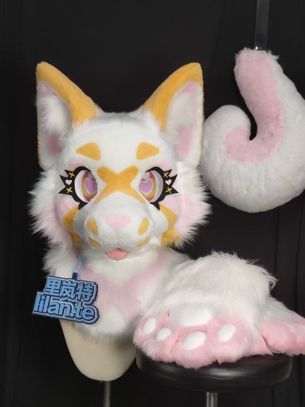 Puppy Kemono Head Fursuit (Gift Handpaws+Tail)