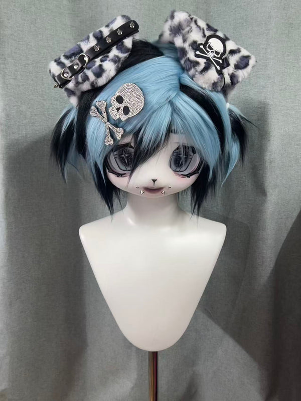 Blue Pun Puppy Kig Head Fursuit